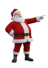 3d santa claus pointing