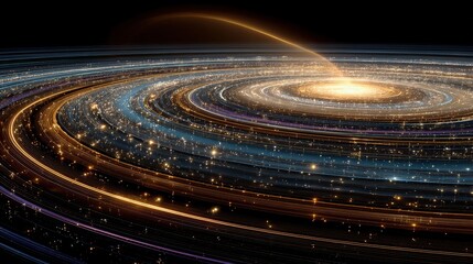 Cosmic Pulsar Emitting Expanding Concentric Energy Waves in Deep Space