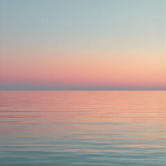 Calm Sea Surface with Soft Light. Minimal Ocean View Background.
