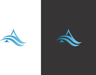 vector illustration of a  letter a arrow business logo