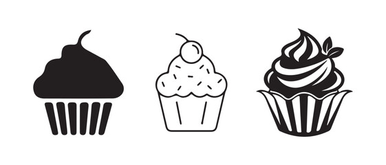 Modern Cupcake Vector Collection