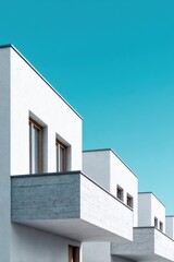 Exploring modern Bauhaus architecture in urban setting under clear sky
