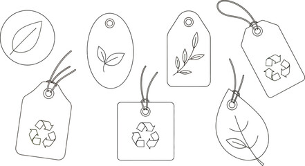 eco friendly tag set perfect for natural brand packaging promoting recycling and sustainability message