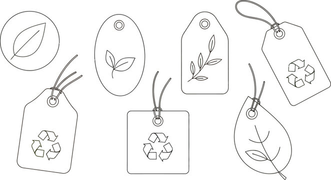 eco friendly tag set perfect for natural brand packaging promoting recycling and sustainability message