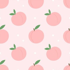 Pink Peaches Seamless Pattern
