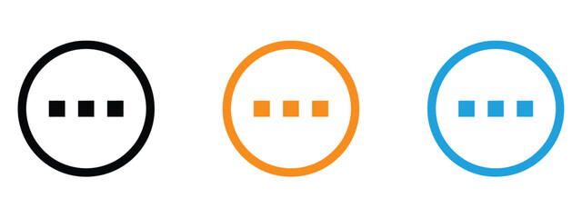 More icon vector. menu, seamless and modern navigation symbol. vector illustration.