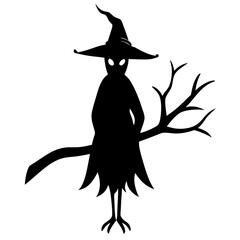 silhouette of a witch