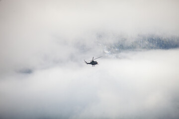 helicopter in alps