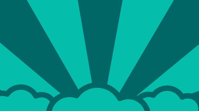 Stylized sunrays spread across the sky, representing optimism and fresh beginnings through strong geometric rhythm and structured symmetry - Powered by Adobe