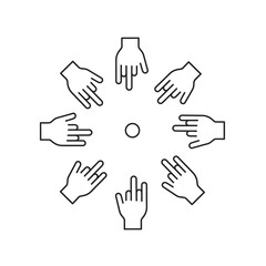 Fototapeta premium Hands Circle A Symbolic Representation of Unity and Diversity.