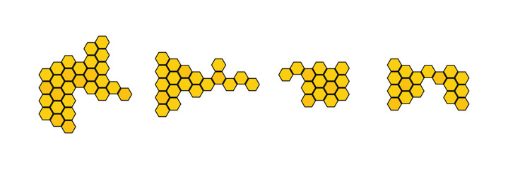 Honeycomb bee icon on white background. honeycomb icon . Natural honeycomb icons collection. Beeswax hive icons. eps 10 
