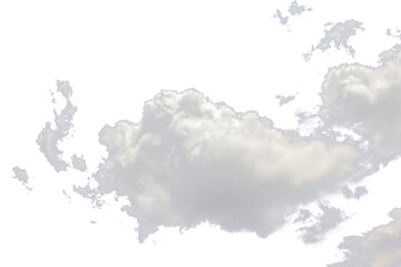 White clouds in the sky on transparent
