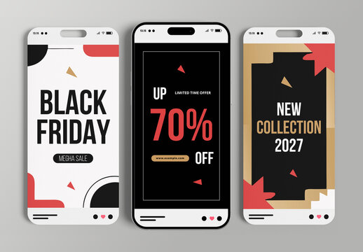Black Friday Sale Social Media Story Pack Template