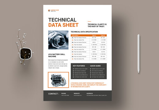 Technical Data Sheet Template Layout