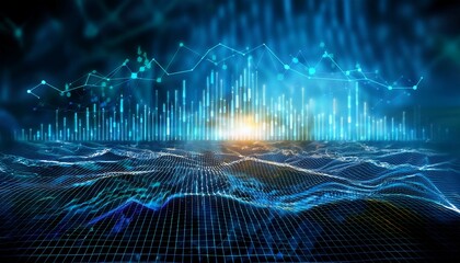 representation of data analytics charts graphs and data driven insights emerging from a sea of information