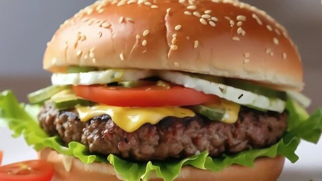 vegan burger in the street market best-selling