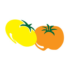 Yellow And Orange Tomatoes Illustration