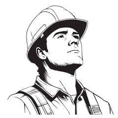 portrait of an engineer with a helmet