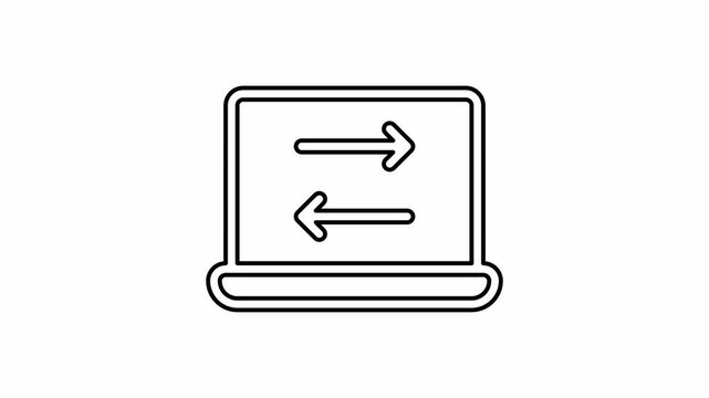 The data transfer icon is displayed on a white background.