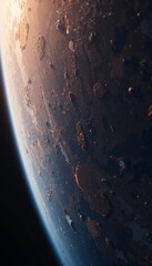 A breathtaking view of a cosmic landscape with shimmering celestial details prominently featured