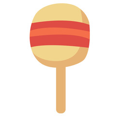 Round lollipop with red stripes, simple design perfect for children’s parties, school events, and basic sweet-themed graphics.
