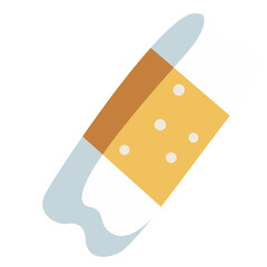 Chocolate-dipped ice cream bar with white dots, classic look ideal for dessert menus, party themes, and nostalgic sweet art.
