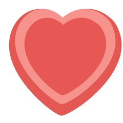 Red heart-shaped candy with glossy finish, romantic design ideal for Valentine’s Day, love themes, and sweet gift concepts.
