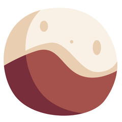 Two-tone chocolate cake pop with creamy top, perfect for birthday, celebration, or indulgent dessert-themed design layouts.
