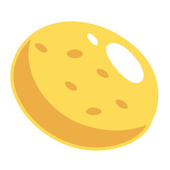 Yellow cookie with chocolate chips, perfect for baking, snack, or cozy dessert-themed design accents and food illustrations.
