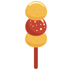 Stacked round candies on stick, perfect for party favors, carnival themes, or colorful sweet-themed design projects and icons.
