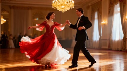 Couple dancing slow, a romantic moment of intimate connection, creating an atmosphere of tender emotion and graceful movement.