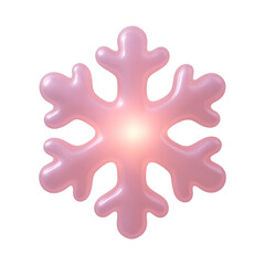 PNG Glossy pink snowflake illustration