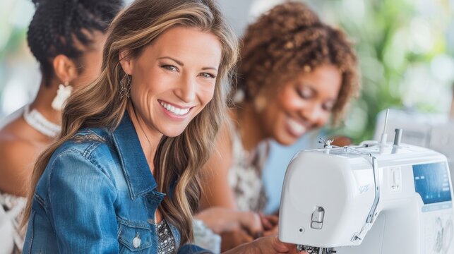 Creative sewing workshop urban studio instructional video collaborative environment captivating viewpoint community crafting