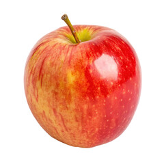 A whole gala apple isolated on a transparent background
