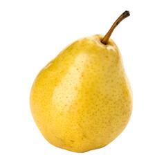 A whole golden pear isolated on a transparent background
