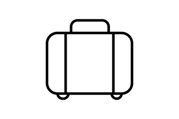 Suitcase icon. guest service icon . suitable for web site, app, user interfaces, printable etc. line icon style. simple vector design editable