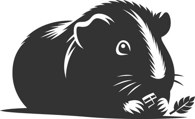 Guinea pig animal silhouette vector