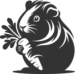 Guinea pig animal silhouette vector