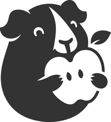 Guinea pig animal silhouette vector