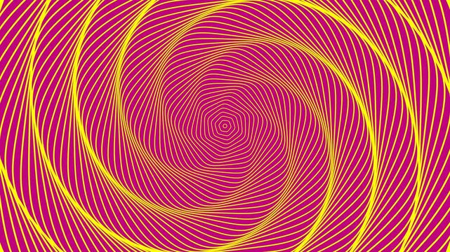 Magenta Yellow pentagon shape abstract futuristic tech motion background. Seamless looping. Video animation Ultra HD 4K 3840x2160