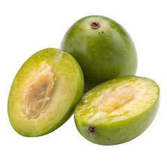 A whole hog plum isolated on a transparent background
