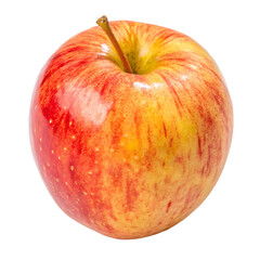 A whole honey crisp apple isolated on a transparent background
