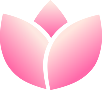 Expansion, growth, femininity. A delicate flower symbol in pink and peach tones, reflecting the process of blossoming and inner growth.