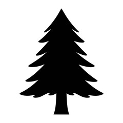 Download evergreen tree silhouette vector image for christmas tree and forest design elements free