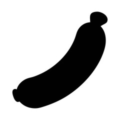 Isolated black sausage vector illustration for meat products food and cooking design needs