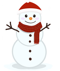 snowman with red hat