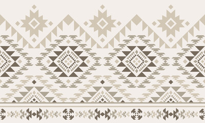 Southwest Native seamless pattern ethnic tribal Aztec geometric Navajo Native American fabric earth tone design vector for textile print