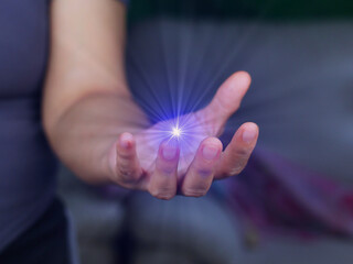 Light in the human palm