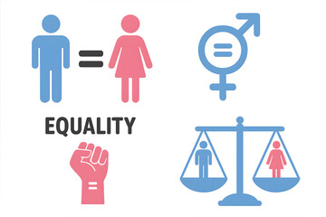 Obraz premium Gender equality symbol for the concept of social issues.