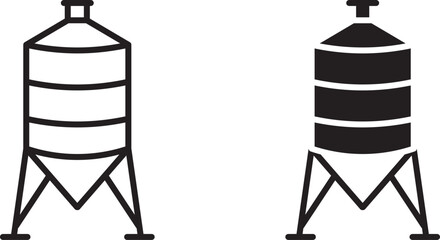 silo cement concrete icon , vector illustration .